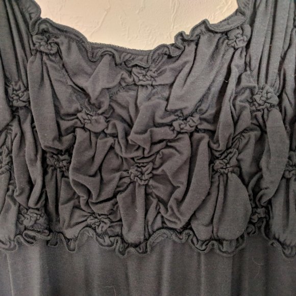 Los Angeles 555 Navy Romantic Long Sleeve Dress S - Picture 5 of 8